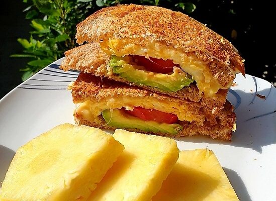 Easy Cheesy Avocado Egg Sandwich